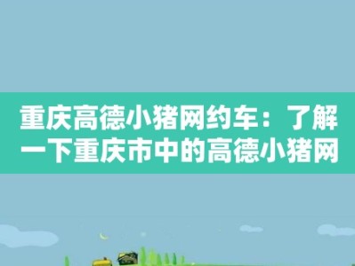 重庆高德小猪网约车：了解一下重庆市中的高德小猪网约车服务