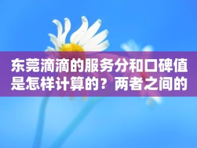 东莞滴滴的服务分和口碑值是怎样计算的？两者之间的关系是什么？