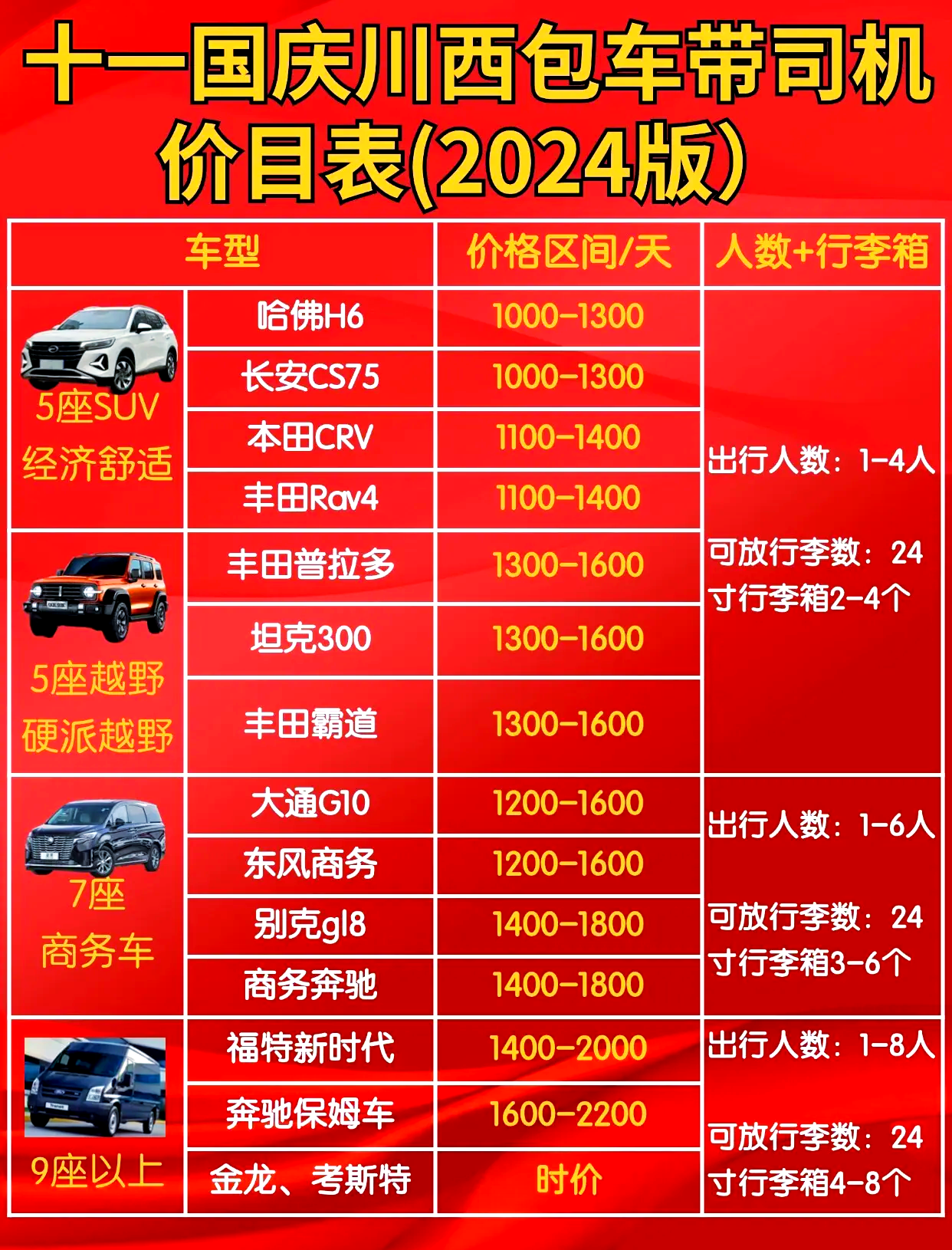 携华出行起步价是多少，携华出行价格表